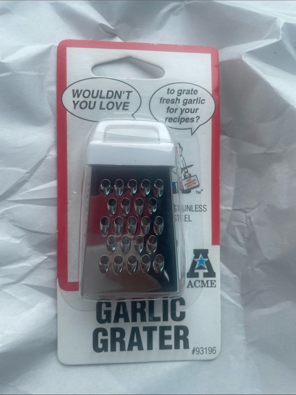ACME Refrigerator Magnet #93196 Mini Garlic Cheese Grater Vintage
New Sealed
